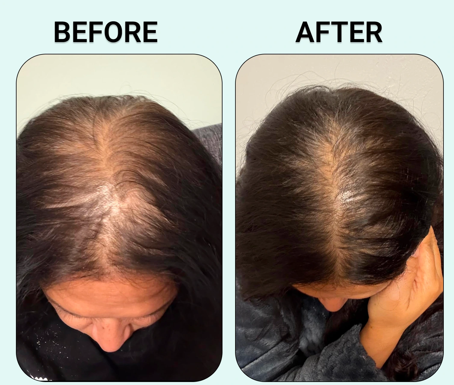 Raw batana oil result before and after