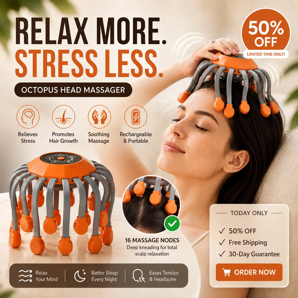 octopus head massager octopus head massager