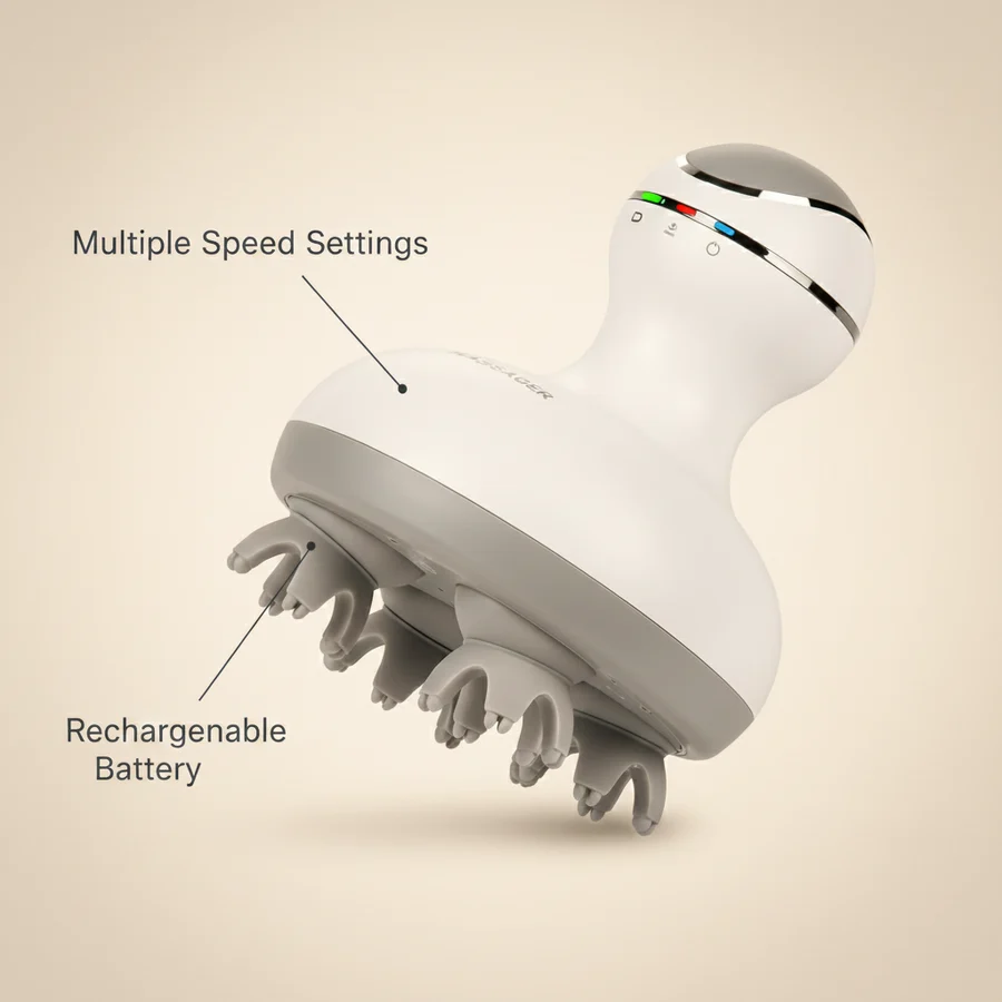 speed-battery-feature Electric Scalp Massager features